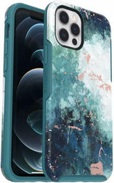 OtterBox Symmetry Series iPhone 12 Pro Max - Seas The Day Blue Ocean Design, Apple Phonecase, Slim Fit, Raised Screen Bumper, Wireless Charging Compatible - Like New